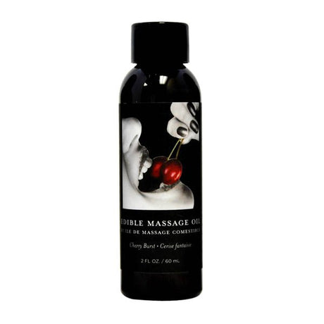 Edible Massage Oil - Cherry Burst Flavoured - 59 ml Bottle - LOTIONS & LUBES