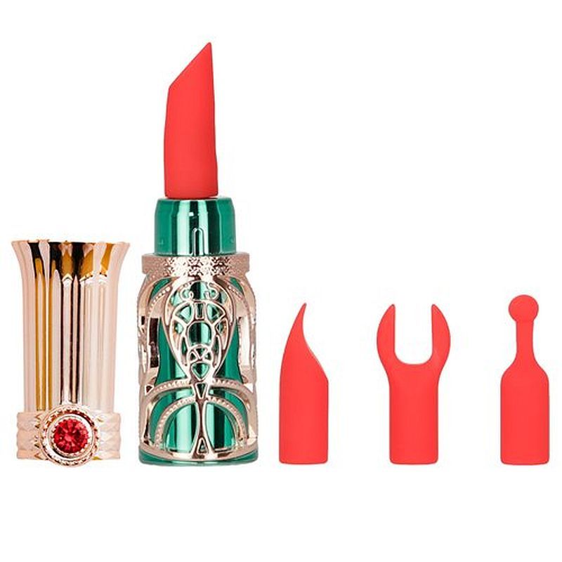 Emerald Kiss 4 In 1 Lipstick Vibrator - Adult Toys