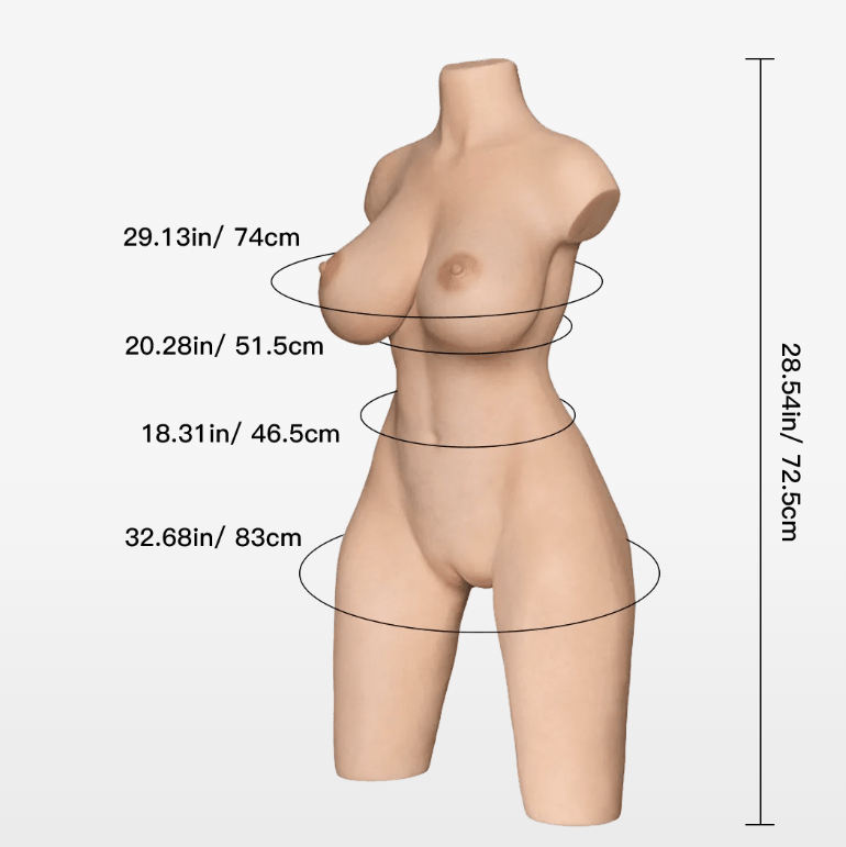 Emma Lightweight Lifelike Silicone Sex Doll Torso - Sex Doll