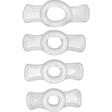 Endurance Clear 4 Ring Penis Set - Adult Toys