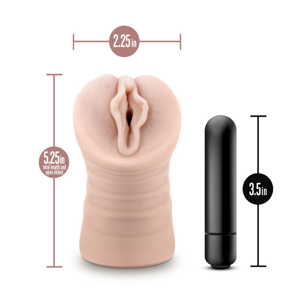 EnLust - Destini - Flesh Vibrating Vagina Stroker - MASTURBATORS