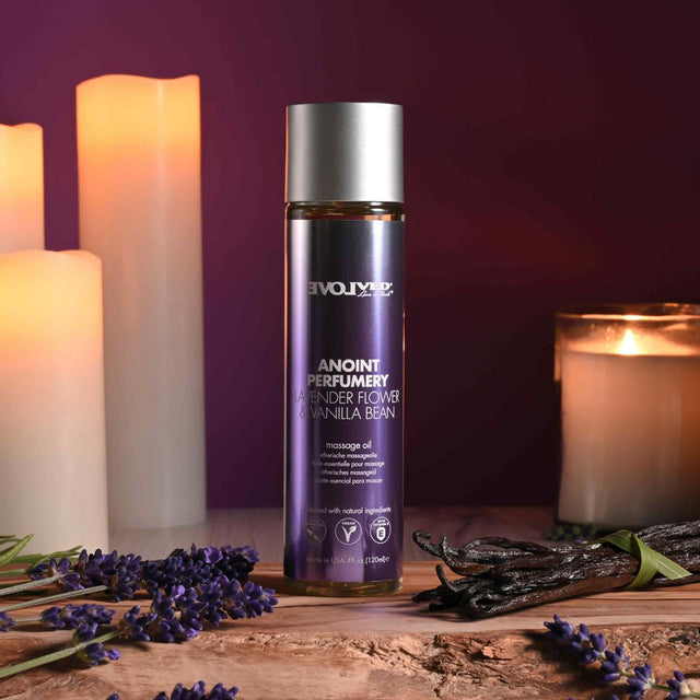 Evolved Anoint Lavender & Vanilla Massage Oil - Vegan - 120 ml - LOTIONS & LUBES