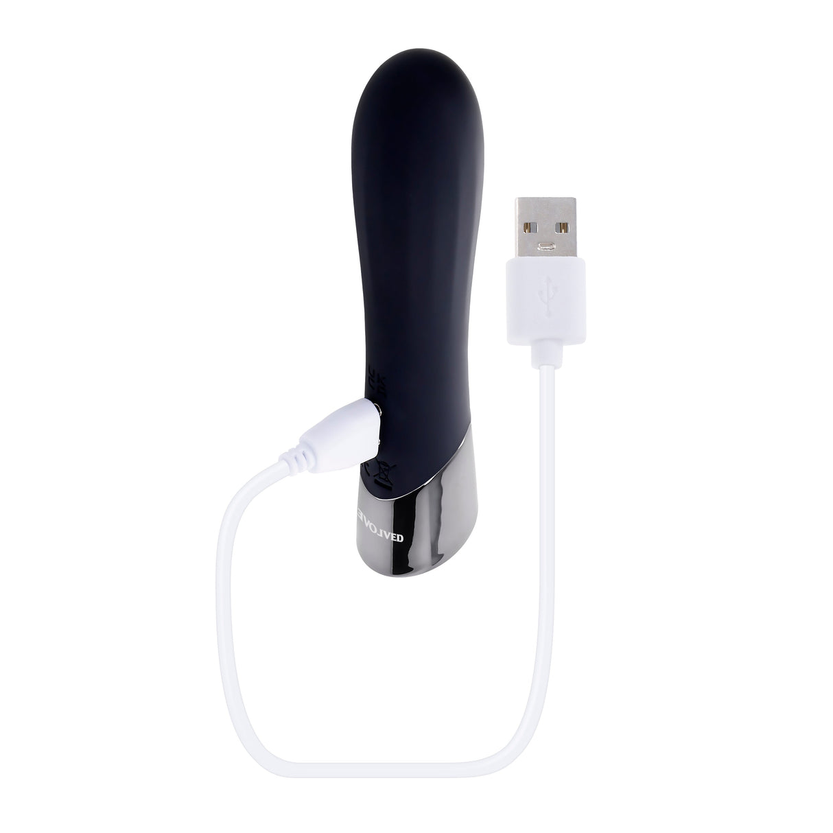 Evolved BACK IN BLACK - Black 11.9 cm USB Rechargeable Bullet - BULLETS & EGGS