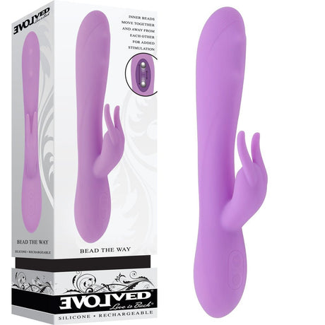 Evolved BEAD THE WAY - Pink Rechargeable Rabbit Vibrator - VIBRATORS