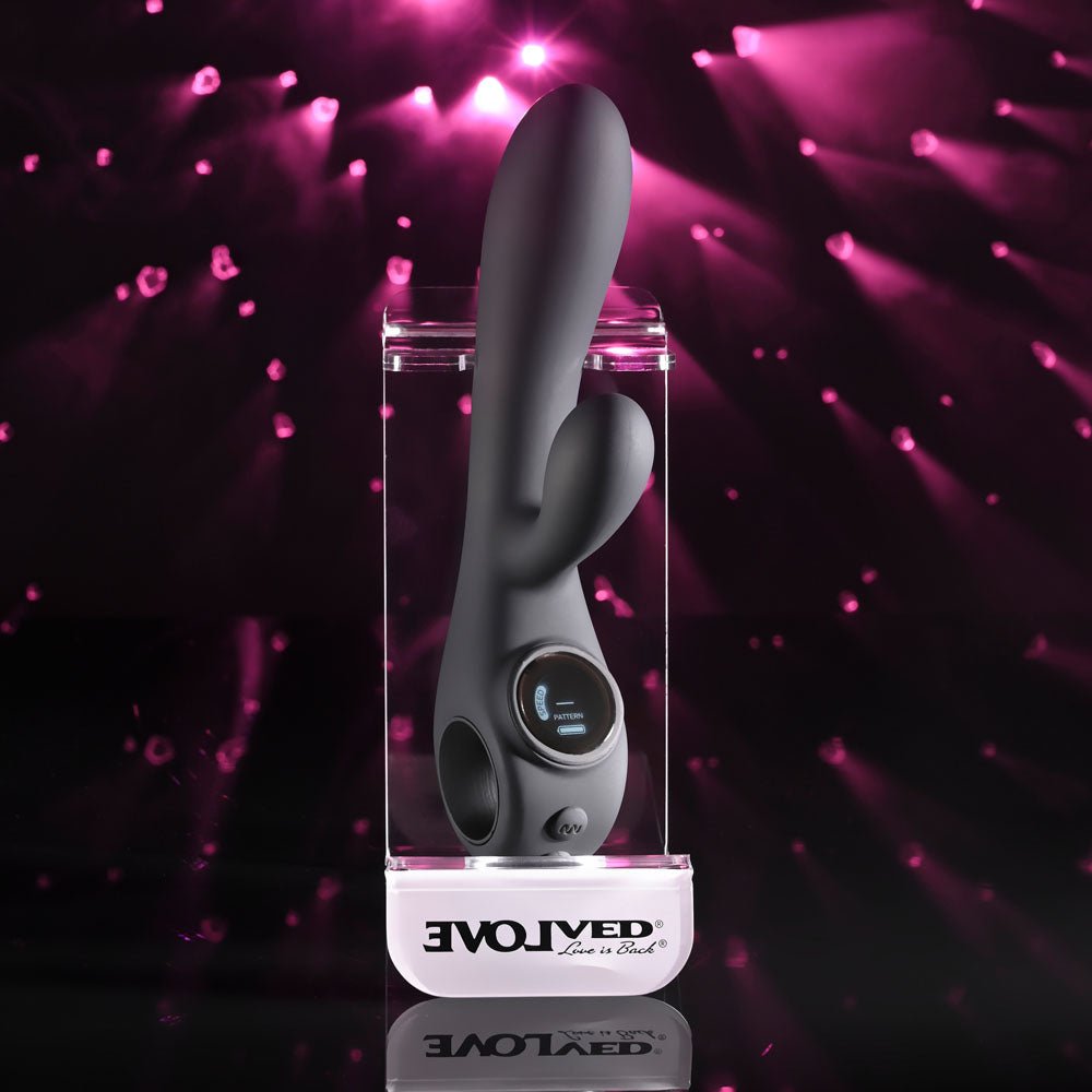 Evolved Black Magic Rabbit Vibrator With LED Screen - VIBRATORS