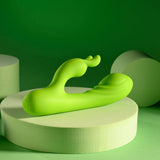 Evolved BRAT BUNNY Rabbit Vibrator Green - VIBRATORS