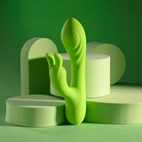 Evolved BRAT BUNNY Rabbit Vibrator Green - VIBRATORS