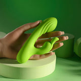 Evolved BRAT BUNNY Rabbit Vibrator Green - VIBRATORS