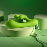 Evolved BRAT BUNNY Rabbit Vibrator Green - VIBRATORS