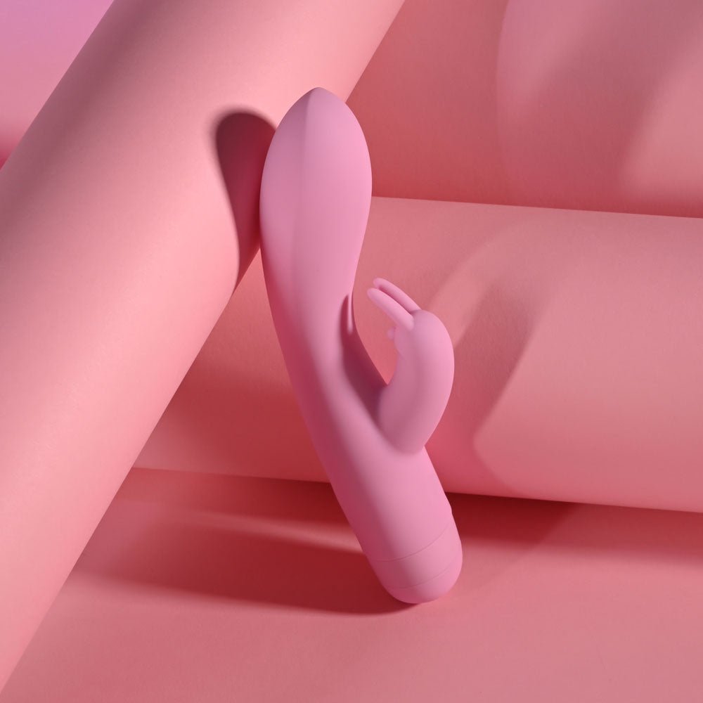 Evolved Cushy Bunny Pink 19.1 cm USB Rechargeable Rabbit Vibrator - VIBRATORS