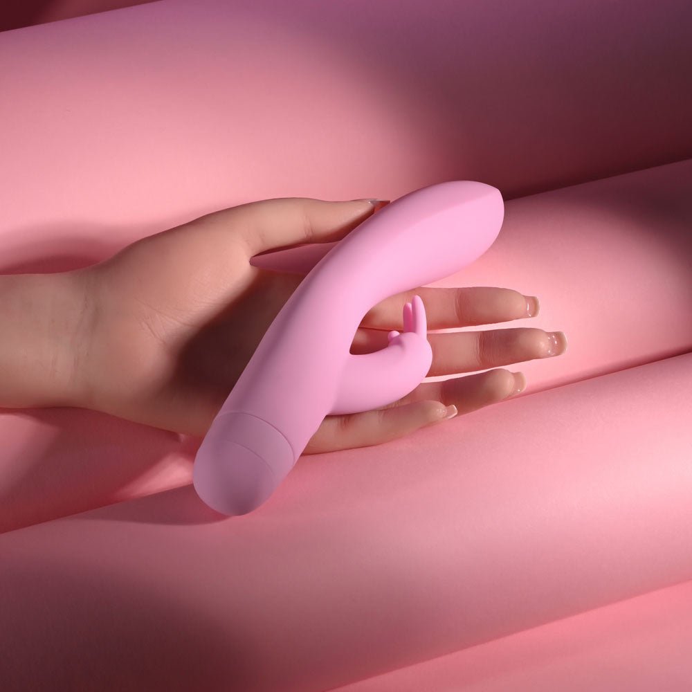 Evolved Cushy Bunny Pink 19.1 cm USB Rechargeable Rabbit Vibrator - VIBRATORS