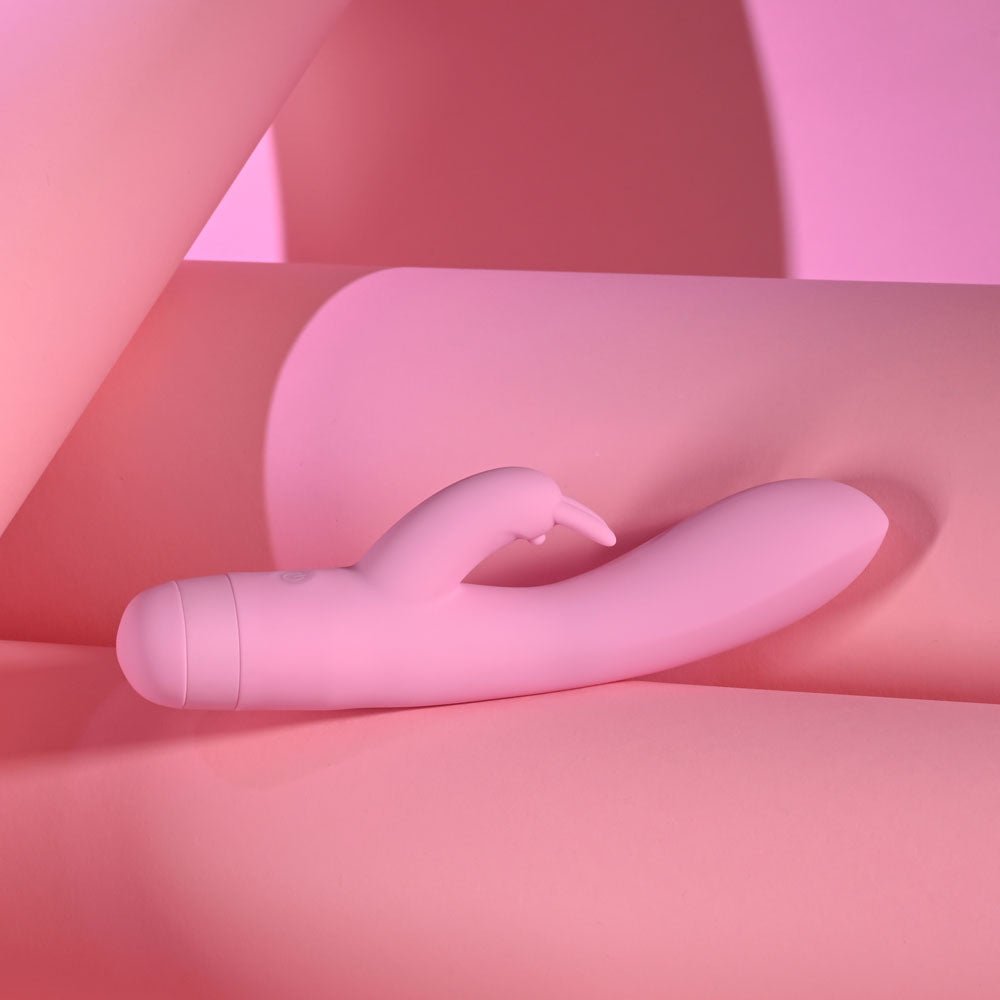 Evolved Cushy Bunny Pink 19.1 cm USB Rechargeable Rabbit Vibrator - VIBRATORS