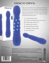 Evolved Disco Diva Blue Rechargeable Light Up Vibrator - VIBRATORS