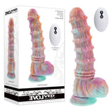 Evolved FANTASY - Multicoloured Vibrating Fantasy Dildo with Remote - DONGS