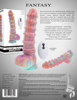 Evolved FANTASY - Multicoloured Vibrating Fantasy Dildo with Remote - DONGS