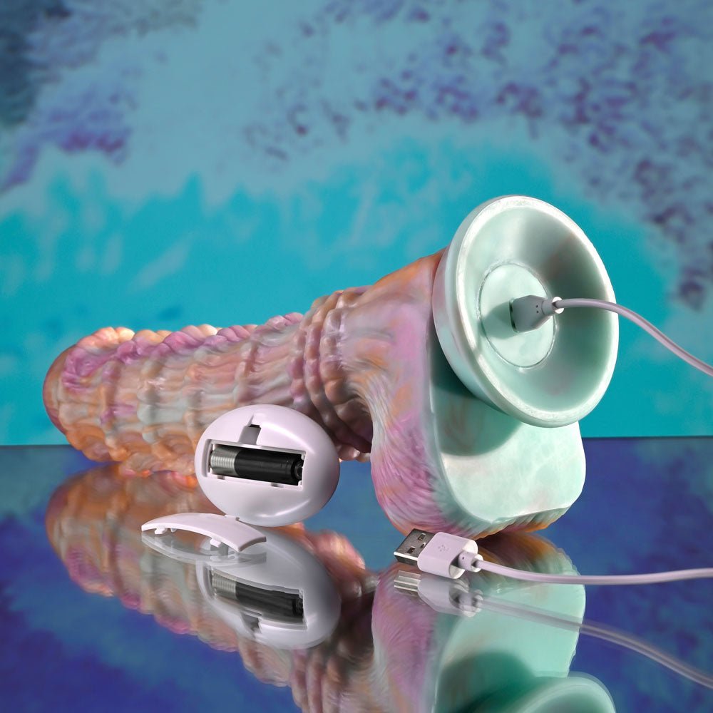 Evolved FANTASY - Multicoloured Vibrating Fantasy Dildo with Remote - DONGS