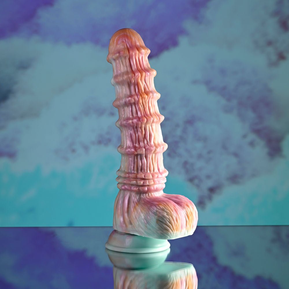 Evolved FANTASY - Multicoloured Vibrating Fantasy Dildo with Remote - DONGS