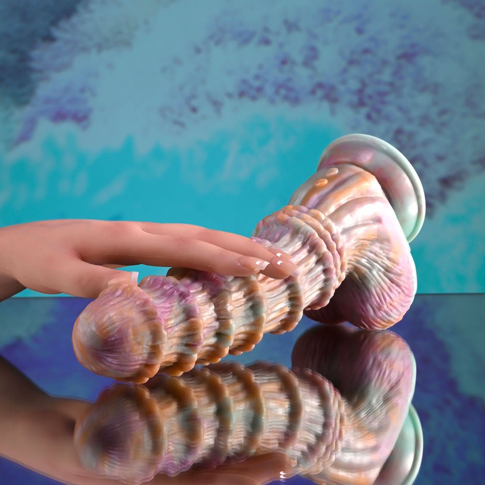 Evolved FANTASY - Multicoloured Vibrating Fantasy Dildo with Remote - DONGS