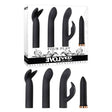 Evolved Four Play - Black USB Rechargeable Bullet with 3 Sleeves - BULLETS & EGGS