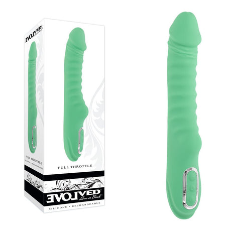 Evolved Full Throttle Mint Green USB Rechargeable Vibrator - VIBRATORS