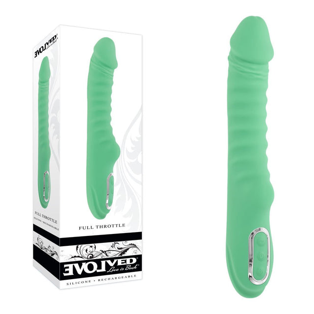 Evolved Full Throttle Mint Green USB Rechargeable Vibrator - VIBRATORS