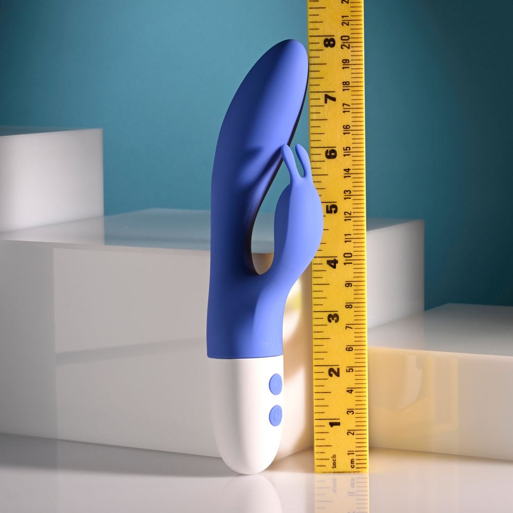 Evolved Funny Bunny Blue 20 Cm USB Rechargeable Rabbit Vibrator - VIBRATORS
