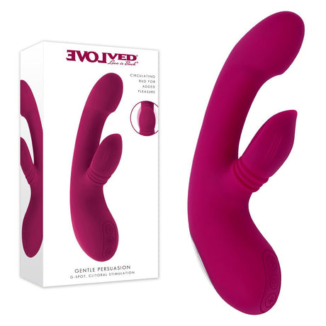 Evolved Gentle Persuasion Pink 20 Centimeter USB Rechargeable Rabbit Vibrator - VIBRATORS