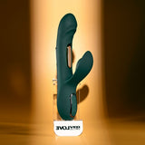 Evolved Heart Of Gold Green Rabbit Vibrator - VIBRATORS