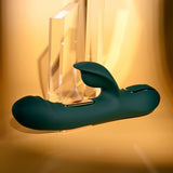 Evolved Heart Of Gold Green Rabbit Vibrator - VIBRATORS