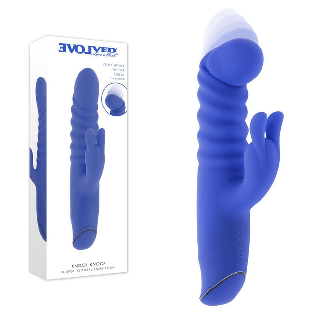 Evolved Knock Knock Rechargeable Rabbit Vibrator Flicking - VIBRATORS