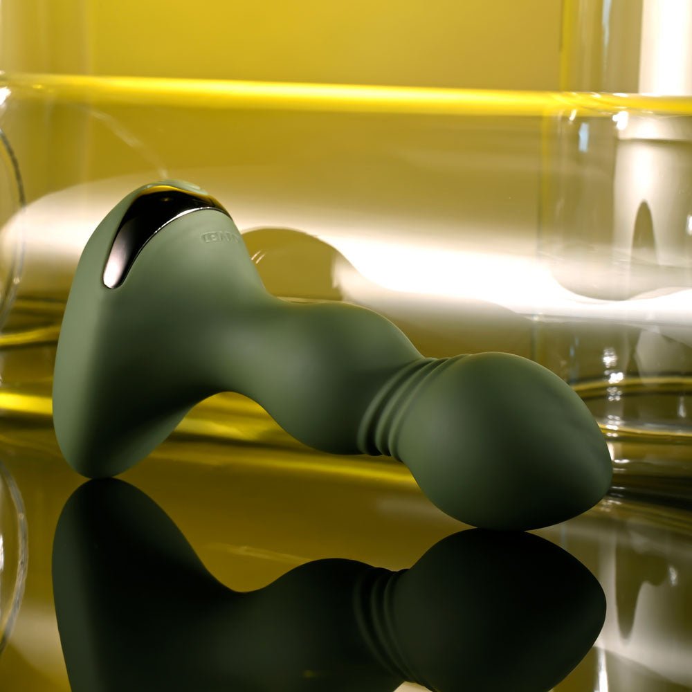 Evolved LIEUTENANT - Green 12.2 cm USB Rechargeable Vibrating Butt Plug - Anal Toys