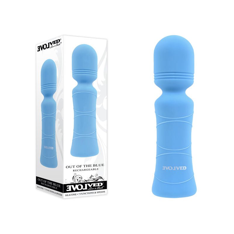 Evolved Out Of The Blue - Blue 10.5 cm USB Rechargeable Mini Massager Wand - VIBRATORS
