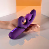 Evolved PLEASURE PUFF - Purple 24.1 cm Inflatable Rabbit Vibrator - VIBRATORS