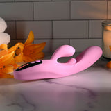 Evolved Push The Button Pink 23.5cm Rabbit Vibrator G Spot - VIBRATORS