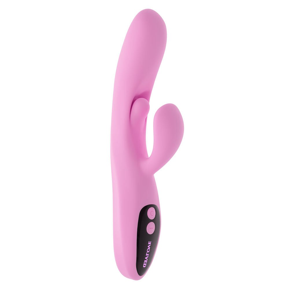 Evolved Push The Button Pink 23.5cm Rabbit Vibrator G Spot - VIBRATORS