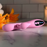 Evolved Push The Button Pink 23.5cm Rabbit Vibrator G Spot - VIBRATORS
