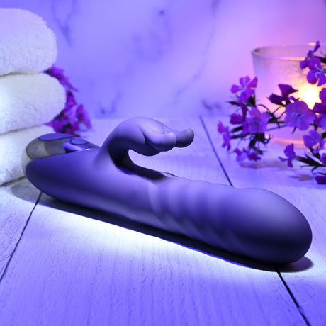 Evolved RASCALLY RABBIT - Purple 22.9 cm USB Rechargeable Rabbit Vibrator - VIBRATORS - RABBIT