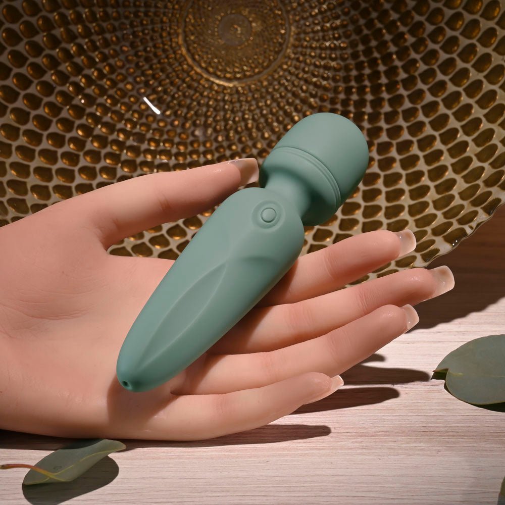 Evolved RUMBLE WAND - Olive Green Mini Massage Wand - VIBRATORS