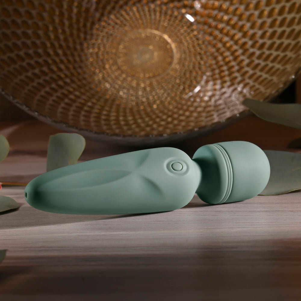 Evolved RUMBLE WAND - Olive Green Mini Massage Wand - VIBRATORS