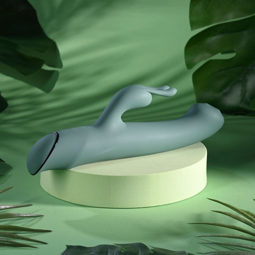 Evolved Satin Swirl Rabbit Vibrator 23cm Swirling Head - VIBRATORS