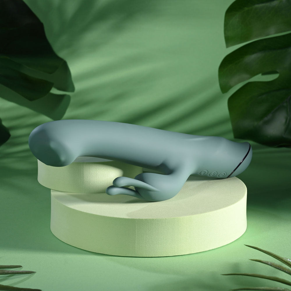 Evolved Satin Swirl Rabbit Vibrator 23cm Swirling Head - VIBRATORS