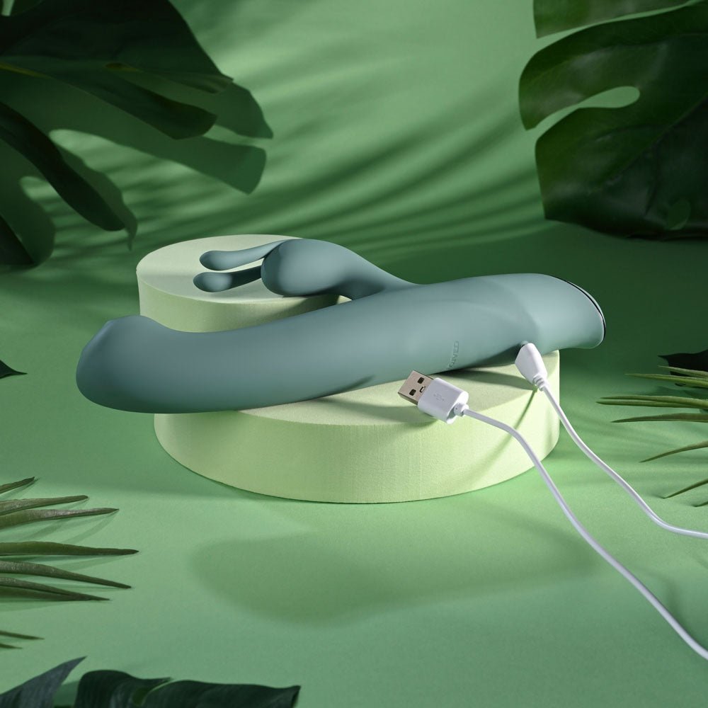 Evolved Satin Swirl Rabbit Vibrator 23cm Swirling Head - VIBRATORS