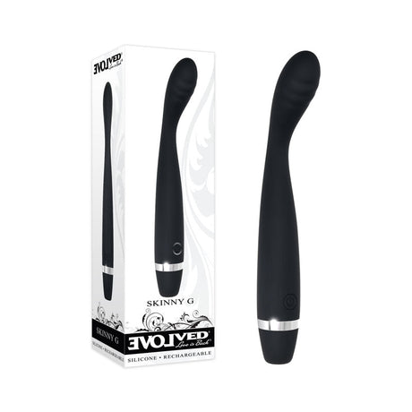 Evolved Skinny G - Black 17.8 cm USB Rechargeable Vibrator - VIBRATORS