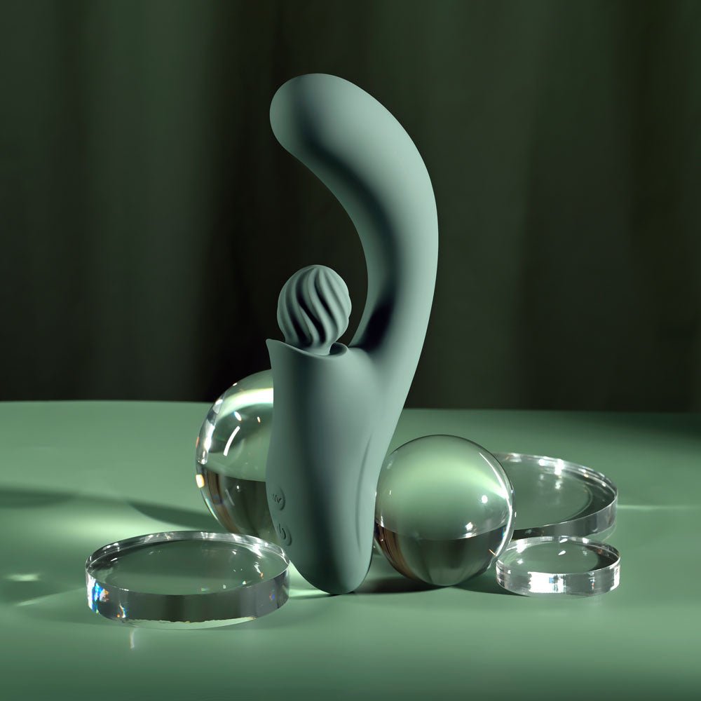 Evolved Spiral Charm Rechargeable Rabbit Vibrator - VIBRATORS