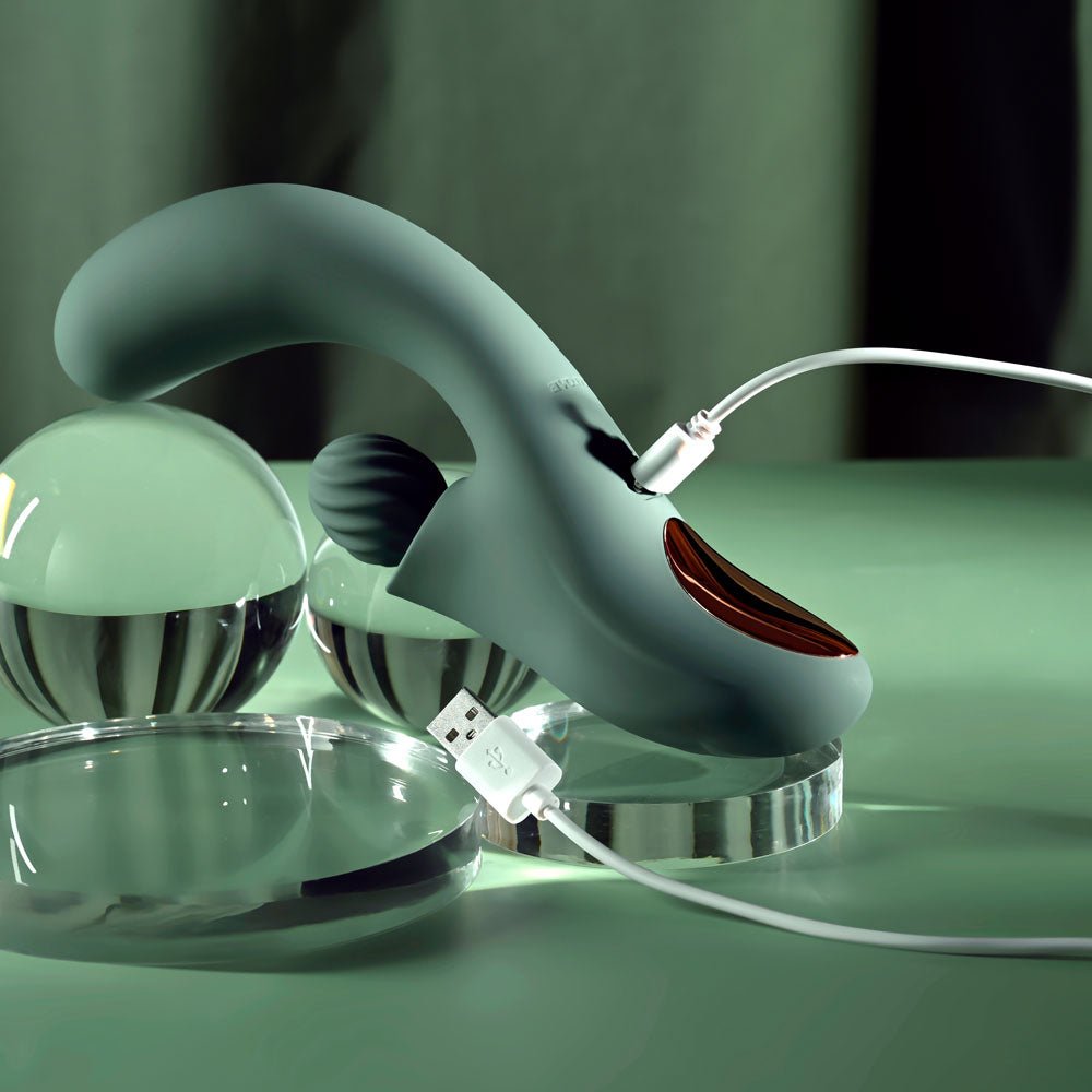 Evolved Spiral Charm Rechargeable Rabbit Vibrator - VIBRATORS