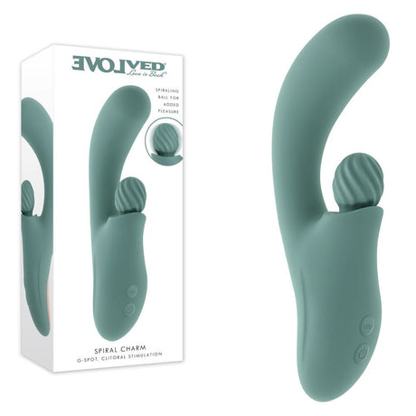 Evolved Spiral Charm Rechargeable Rabbit Vibrator - VIBRATORS