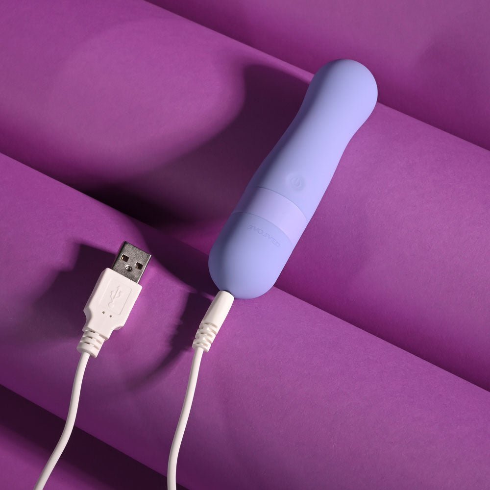Evolved Squishy Bullet Vibrator – Purple USB Rechargeable 11cm - BULLETS & EGGS