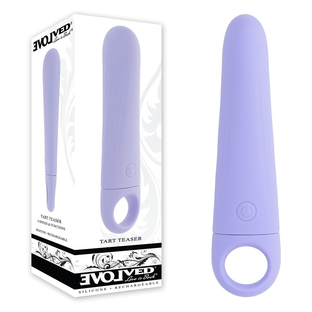 Evolved TART TEASER - Purple 15.2 cm USB Rechargeable Vibrator - VIBRATORS