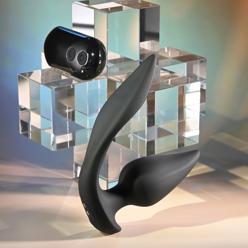 Evolved The Genie Black 11.2 cm Remote Vibrating Plug - ANAL TOYS