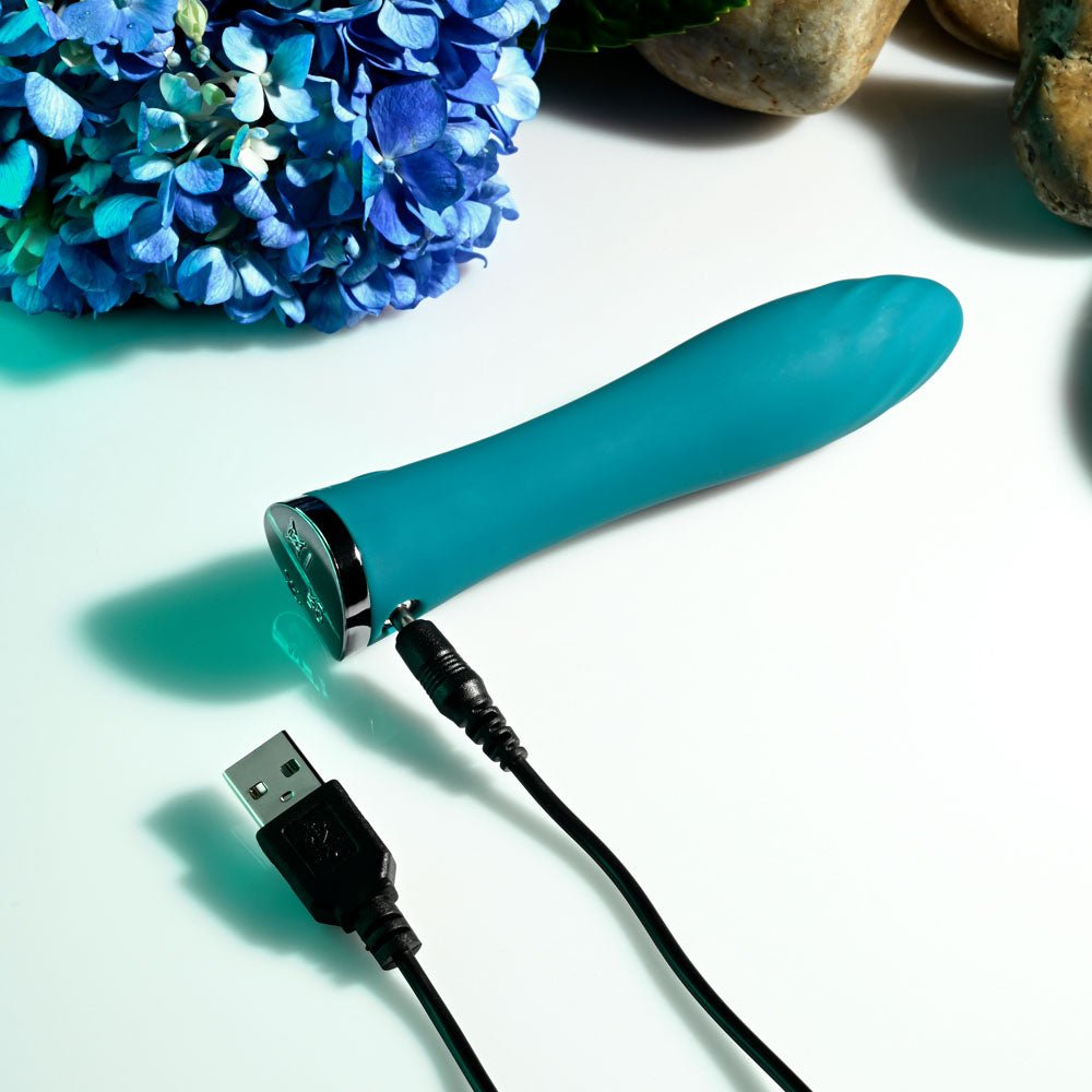 Evolved ULTRA WAVE - Blue 13 cm USB Rechargeable Mini Vibrator - VIBRATORS